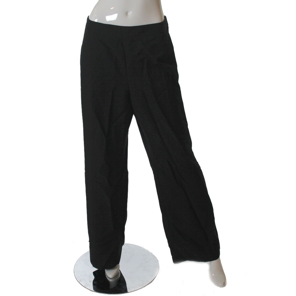 Le Suite Womens Wide Leg Dress Pants Black Size 18